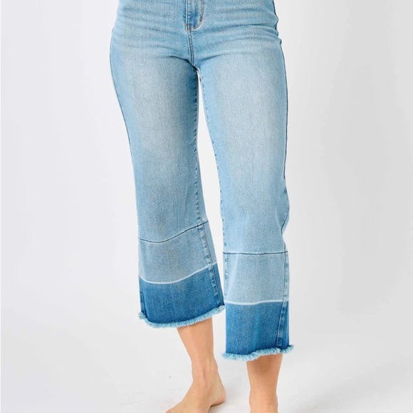 Judy Blue Flare Wide Leg Blue Jeans - Picture 6 of 12